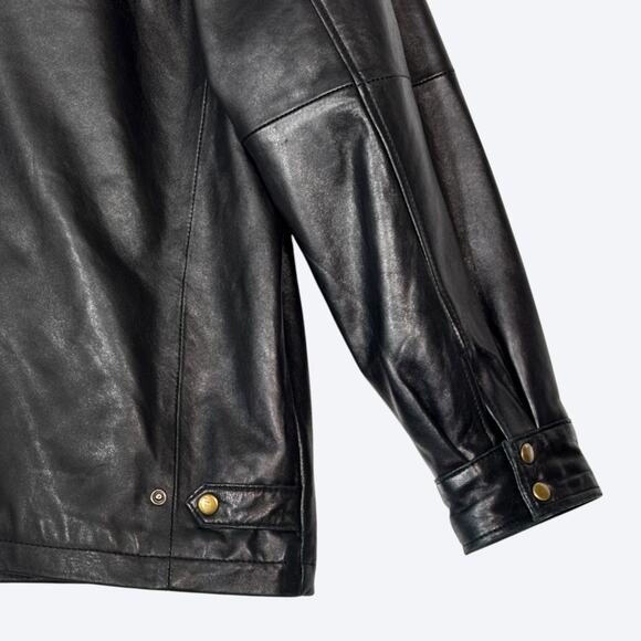 VTG Misty Harbor Leather Jacket Quilted Lining Men's XL Zip Front Pockets - Picture 4 of 9